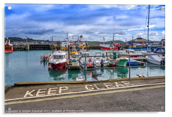 Padstow Harbour, Cornwall. Acrylic by Gordon Maclaren