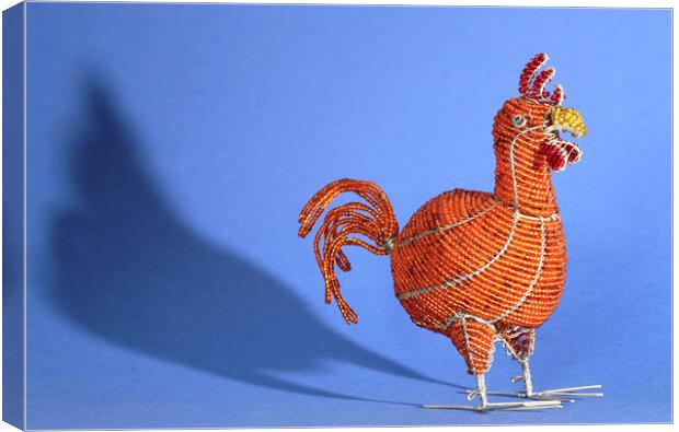 African Wire Chicken Canvas Print by Neil Overy