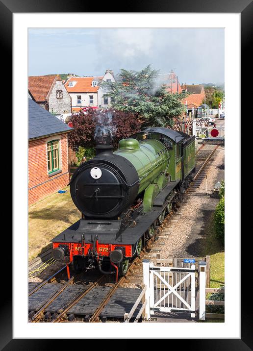 Steam train waiting. Framed Mounted Print by Clive Wells