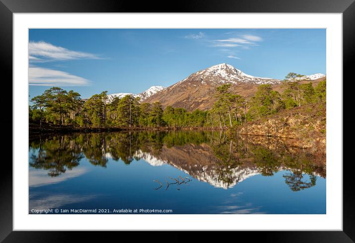 Sgùrr na Lapaich Reflected Framed Mounted Print by Iain MacDiarmid