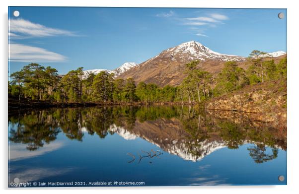 Sgùrr na Lapaich Reflected Acrylic by Iain MacDiarmid