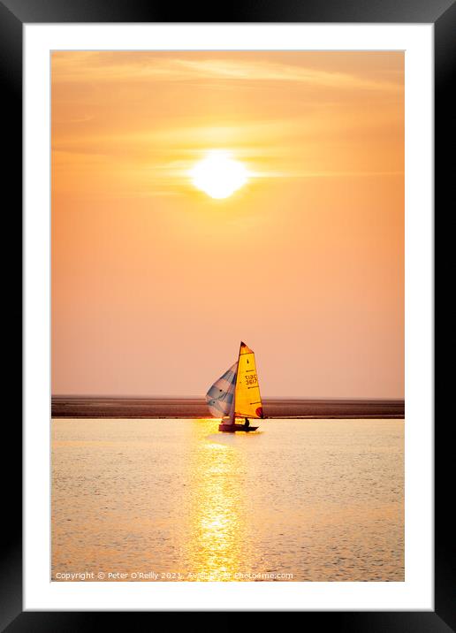 Sailboat at West Kirby Framed Mounted Print by Peter O'Reilly