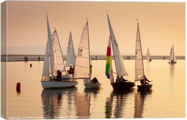 Sailboats at West Kirby Canvas Print by Peter O'Reilly
