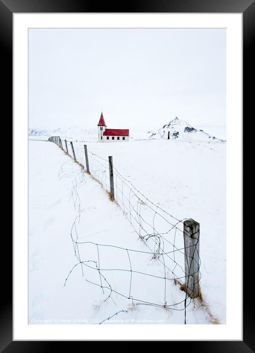 Hellnar Church, Iceland Framed Mounted Print by Peter O'Reilly