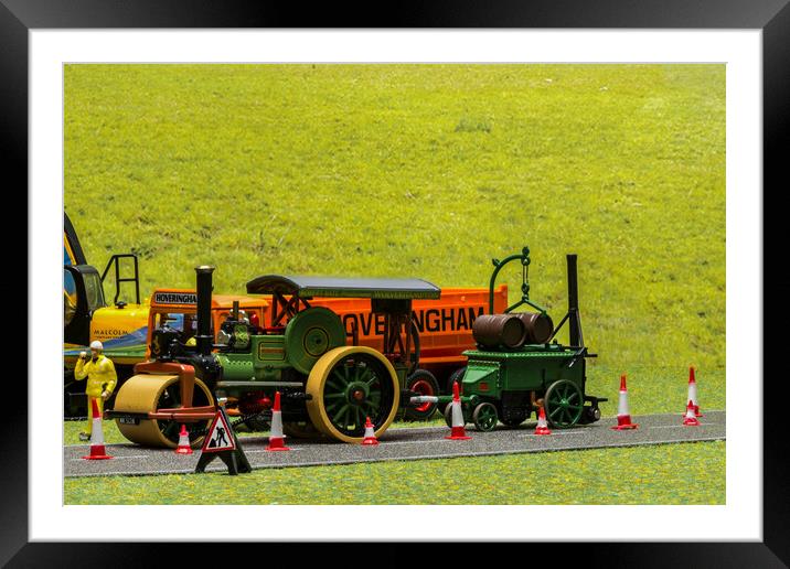 Road Resurfacing 4 Framed Mounted Print by Steve Purnell