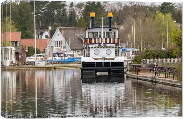 Southern Comfort on the River Bure, Horning Canvas Print by Chris Yaxley
