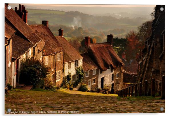 Golds Hill, Shaftsbury Acrylic by Rachel Harris
