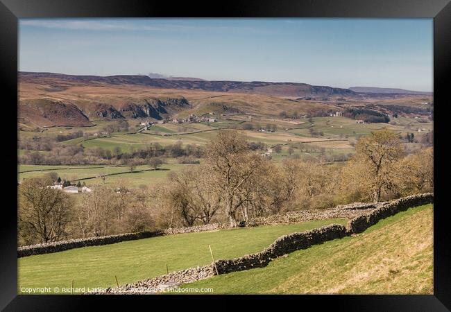 Over to Holwick, Teesdale in Spring (1) Framed Print by Richard Laidler