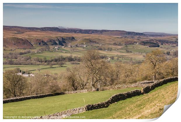 Over to Holwick, Teesdale in Spring (1) Print by Richard Laidler