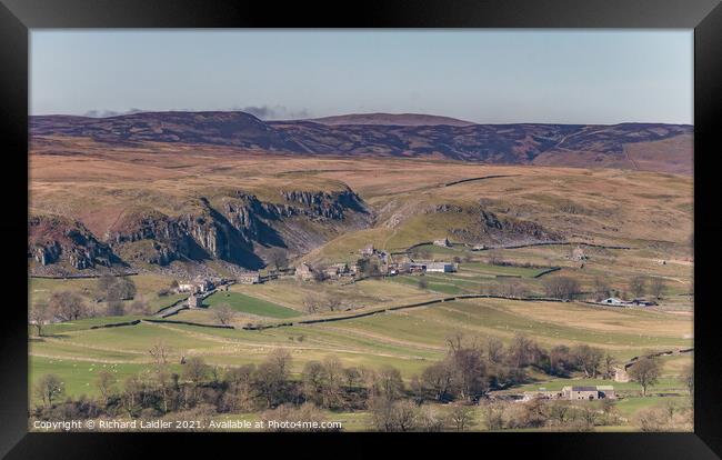 Over to Holwick, Teesdale in Spring (2) Framed Print by Richard Laidler