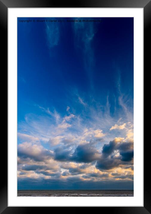 Sunset in the clouds Framed Mounted Print by Stuart C Clarke