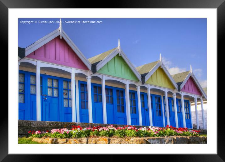 A Vibrant Coastal Haven Framed Mounted Print by Nicola Clark