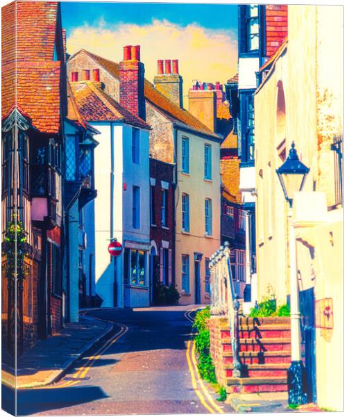 The Streets Of Hastings Canvas Print by Chris Lord