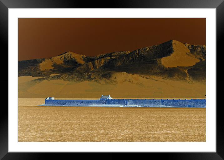 Saltcoats harbour and Arran`s mountains Framed Mounted Print by Allan Durward Photography