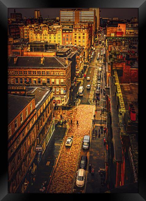 Glasgow City Lights Framed Print by Tylie Duff Photo Art