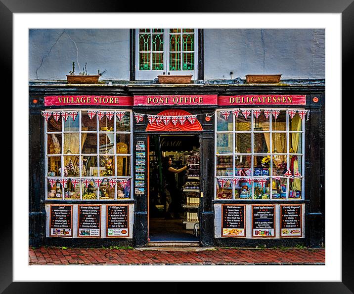 The Alfriston Village Post Office Framed Mounted Print by Chris Lord