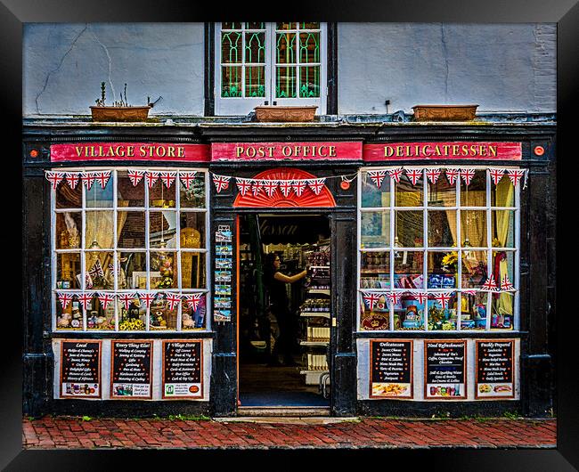 The Alfriston Village Post Office Framed Print by Chris Lord