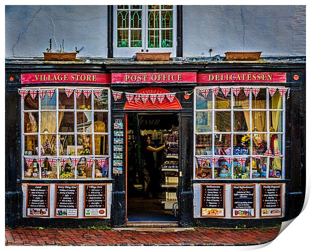 The Alfriston Village Post Office Print by Chris Lord