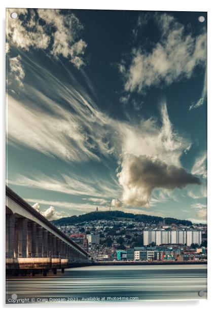 Dundee City - Big Skies Acrylic by Craig Doogan