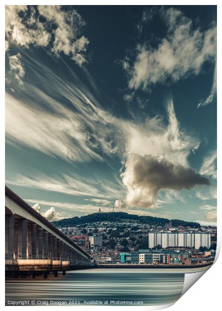 Dundee City - Big Skies Print by Craig Doogan