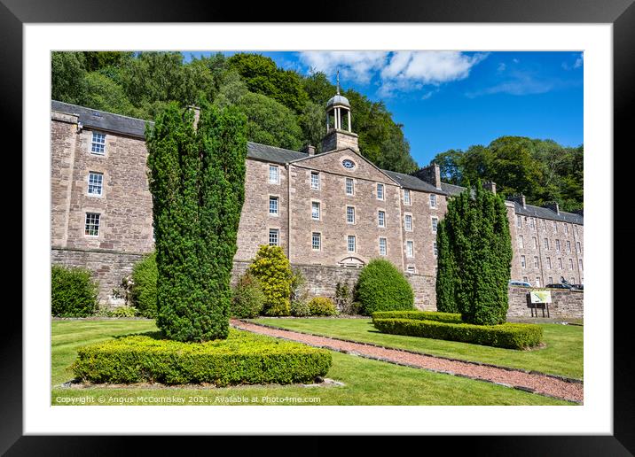 Millworkers House New Lanark, Scotland Framed Mounted Print by Angus McComiskey