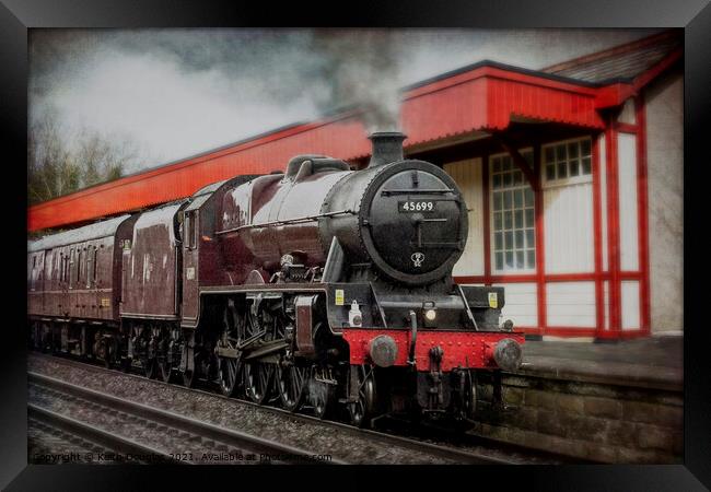 Steam Engine at Halton Station Framed Print by Keith Douglas