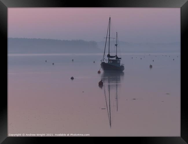 Dusky Pink Framed Print by Andrew Wright