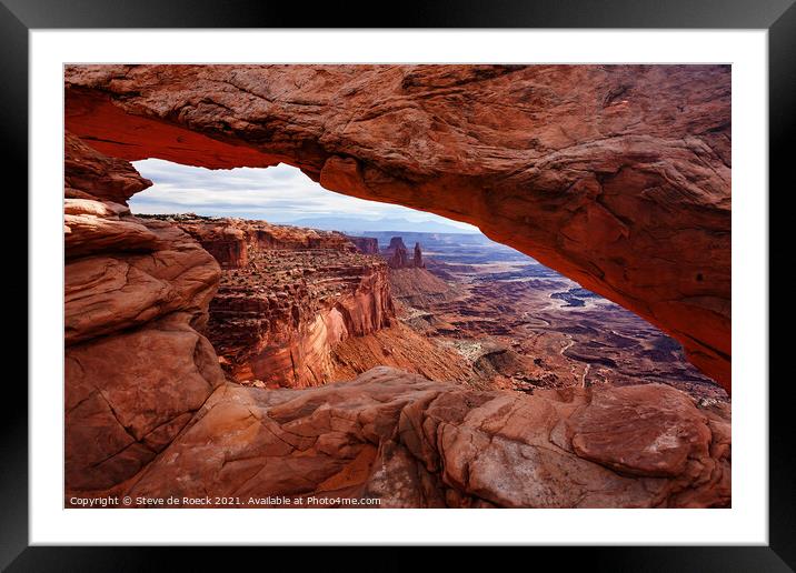 High Mountain Arch Framed Mounted Print by Steve de Roeck