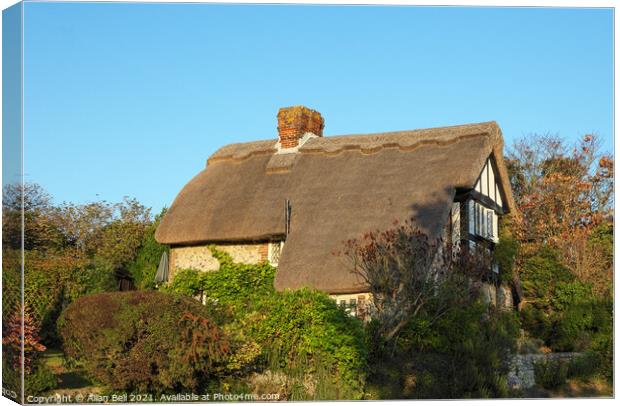Thatched Cottage Canvas Print by Allan Bell