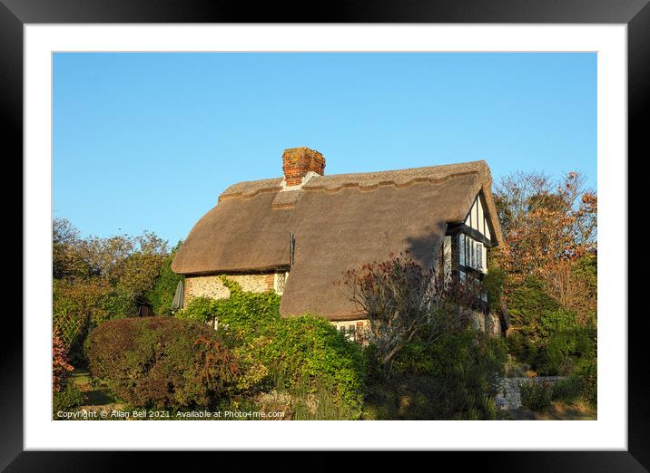 Thatched Cottage Framed Mounted Print by Allan Bell