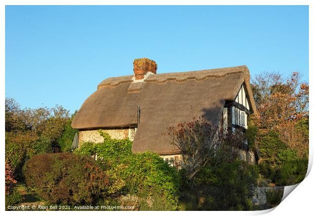 Thatched Cottage Print by Allan Bell