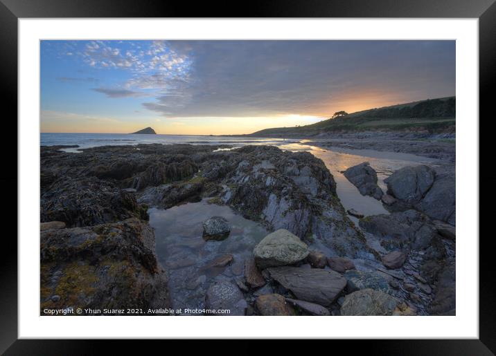 Wembury Beach 1.0 Framed Mounted Print by Yhun Suarez