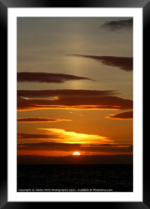 Golden hour setting Framed Mounted Print by Alister Firth Photography