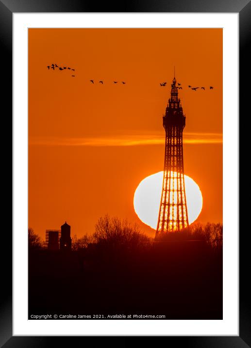 Sunset Tower Blackpool  Framed Mounted Print by Caroline James