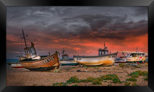 Our Kathleen and Three Sisters Fishing Boats Dunge Framed Print by Dave Williams