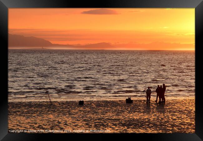 Golden hour sea fishing  Framed Print by Alister Firth Photography