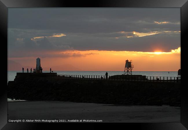 End of pier Fishing Framed Print by Alister Firth Photography