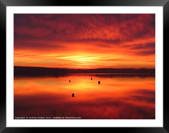 Eternal Flame Framed Mounted Print by Andrew Wright