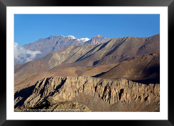 Scenery from Road to Jomsom Framed Mounted Print by Serena Bowles