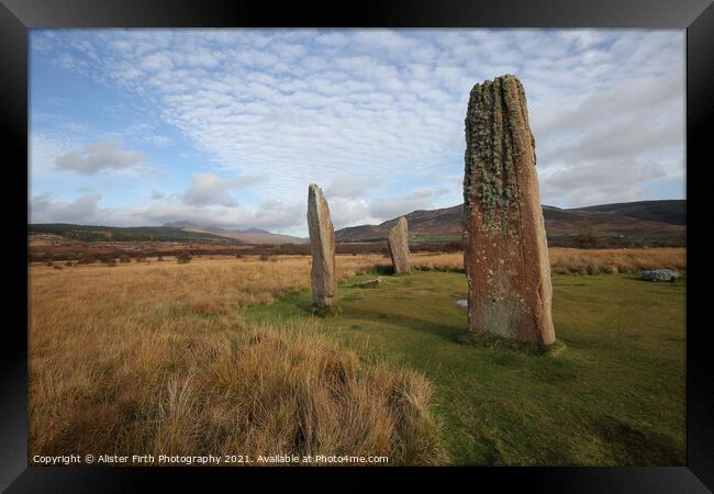 Standing Stones Machrie Moor Framed Print by Alister Firth Photography