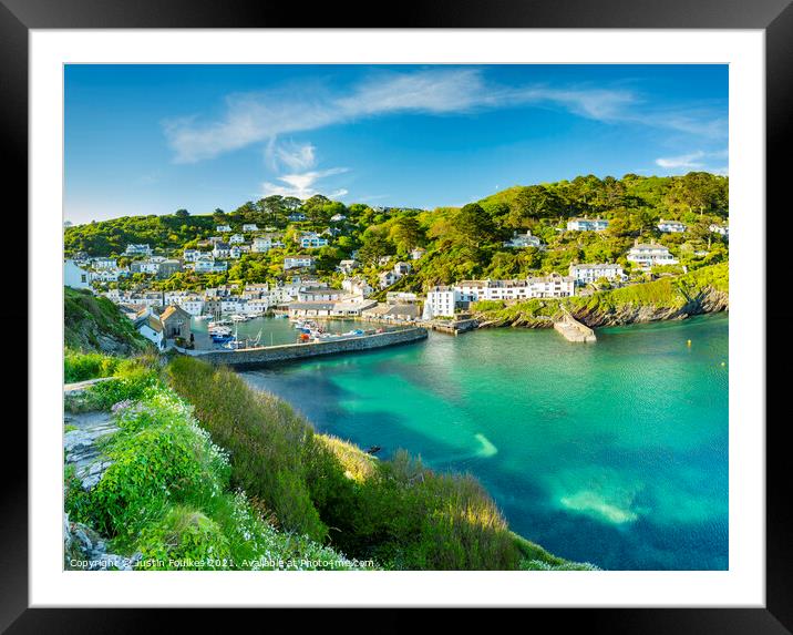 Polperro, Cornwall Framed Mounted Print by Justin Foulkes