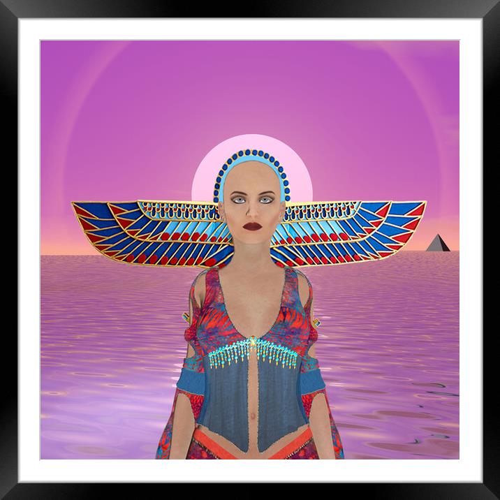 Egyptian Goddess Framed Mounted Print by Matthew Lacey