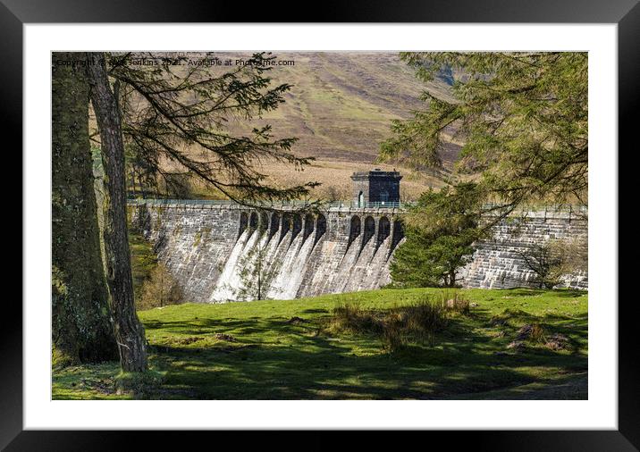 The Grwyne Fawr Reservoir Dam Black Mountains   Framed Mounted Print by Nick Jenkins
