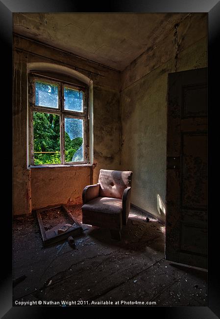 Window sofa door Framed Print by Nathan Wright