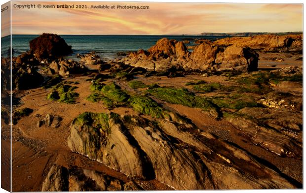 sunset beach Canvas Print by Kevin Britland