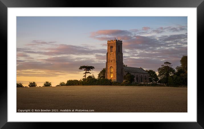 Majestic Sunset over St Peter and St Pauls Church Framed Mounted Print by Rick Bowden