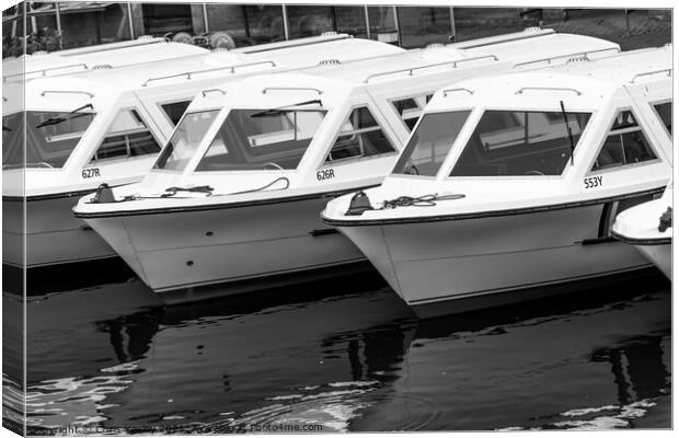 Hire boats on the River Bure Canvas Print by Chris Yaxley