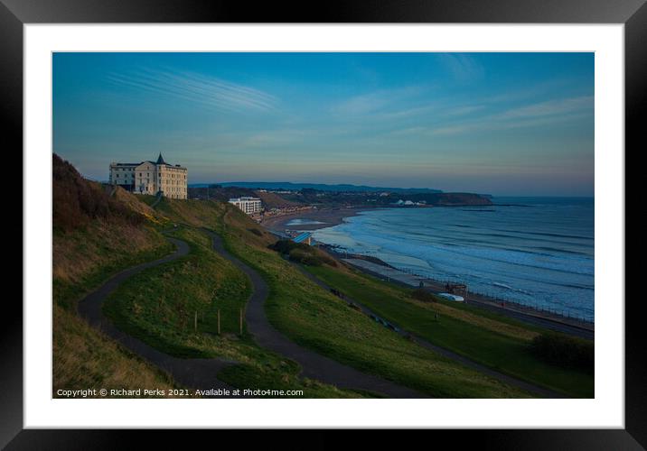 Scarborough North Bay at Daybreak Framed Mounted Print by Richard Perks