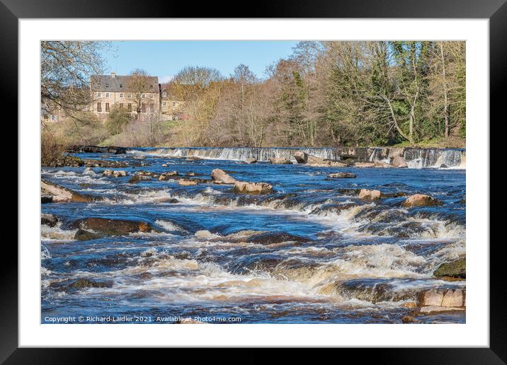 The River Tees at Demesnes Mill, Barnard Castle, T Framed Mounted Print by Richard Laidler