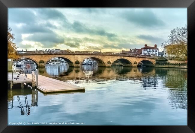 Henley on Thames Bridge Framed Print by Ian Lewis